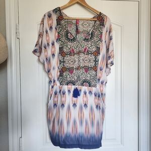 Plenty by Tracy Reese Tie Dye Tunic Dress Swim Cover Up Large